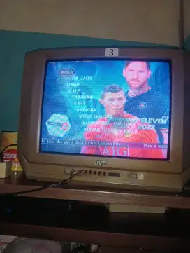 TV TABUNG JVC 21 layar semi datar, gambar jernih, suara menggelegar