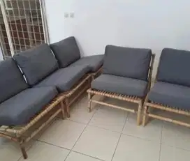 IKEA outdoor rattan chairs with cushions