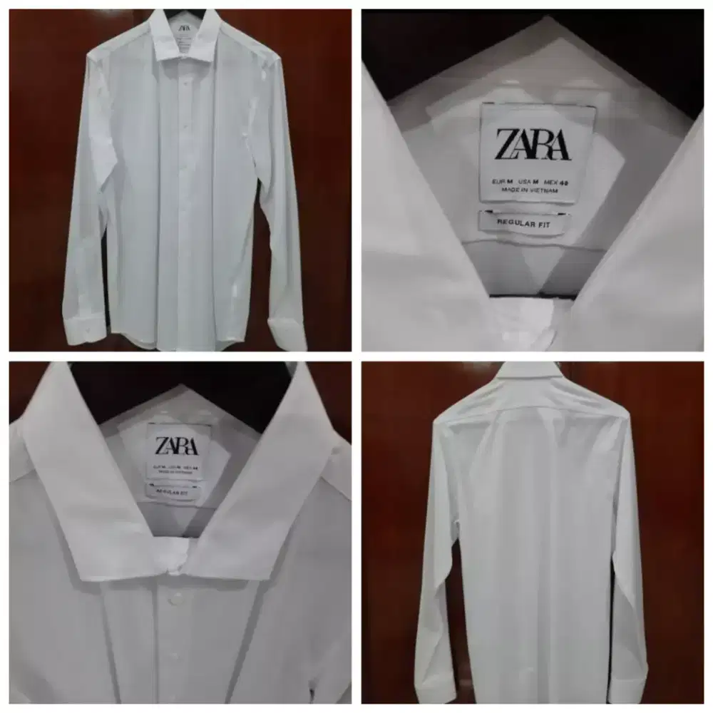 Kemeja Pria ZARA Putih Size M Lengan Panjang Original
100%