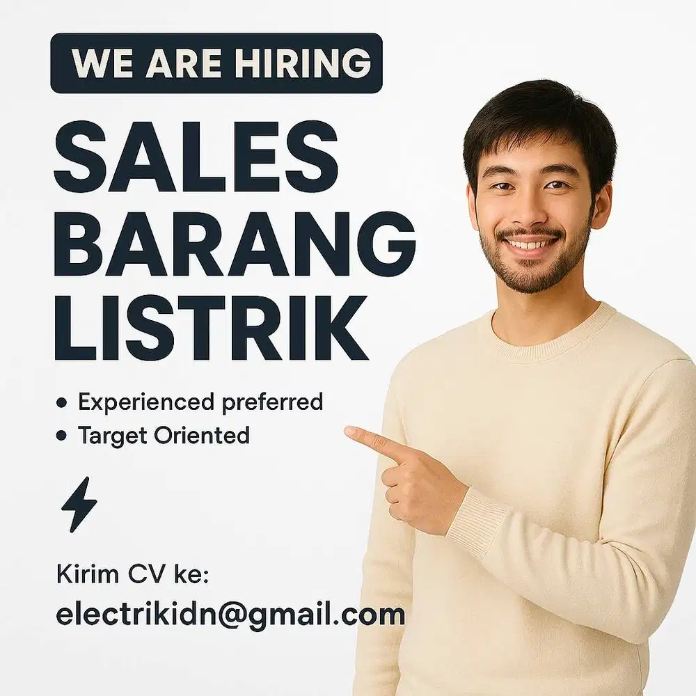 Lowongan Sales Alat Listrik Berpengalaman