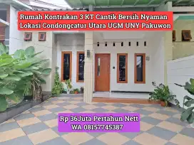 Rumah disewakan Dekat UGM Pakuwon Mall diCondongcatur 36Jt Nett