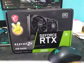 RTX 3050 6GB DDR6 MSI FULLSET MASIH BAGUS MURAAH