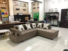 Sofa Ruang Tamu, Sofa L Bumbung Minimalis