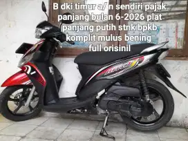 Yamaha Mio J 2013 cw asli hitam merah B dki timur a/n sendiri pajk pjg