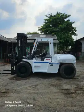 Forklift TCM 10 Ton,Tiang 3 Meter,Matic,6BG1,Ban Double Tahun 2016