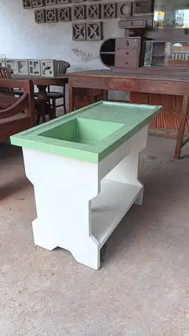 Bak cuci piring keramik cor semen portabel