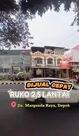 Dijual Cepat Ruko 2.5 Lt Jl Raya Margonda Depok