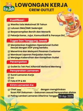Outlet Crew Es Teh Poci- Butuh cepat
