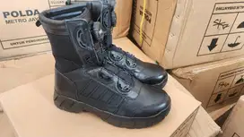 Sepatu PDL Polri tali putar