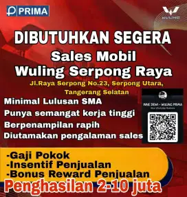 DIBUTUHKAN SEGERA SALES MOBIL WULING