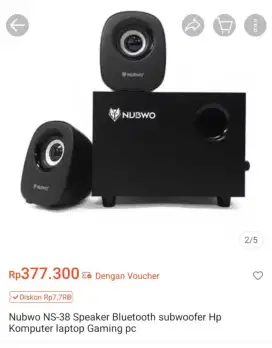 Speaker Aktif Nubwo bluetooth