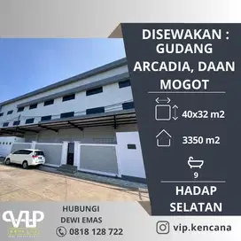 DISEWAKAN: Gudang di Pergudangan Arcadia Daan Mogot, Tangerang