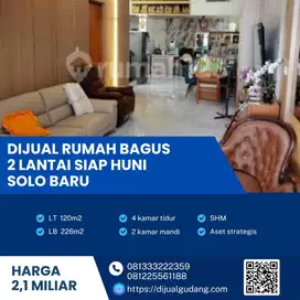 Dijual Rumah 2 lantai Siap Huni,Strategis Solo Baru Luas 120m2