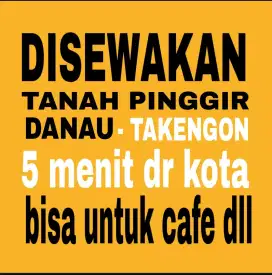 DISEWAKAN TANAH PINGGIR DANAU TAKENGON