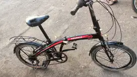 Sepeda lipat phonik uk20 rem pakem ban tebal semua siap pakai