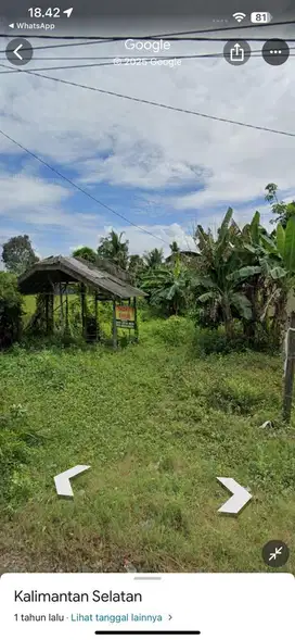 Di jual Tanah Ponggir jalan Guntung Ujung Gambut Jalan Alternatif