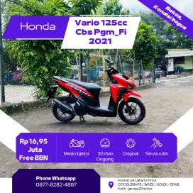 Honda Vario 125ccc Cbs pgm_Fi Free Balik nama Tahun 2021 Pajak Hidup