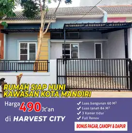 Rumah 1 lantai, 86 m2, siap huni dekat Mall