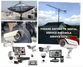 Ahli jasa pasang antena TV digital service parabola dan camera CCTV