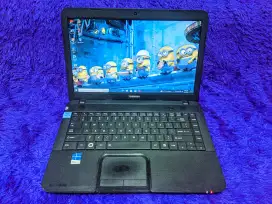Laptop Toshiba ram 4gb body slim anti lemot
