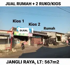 DIJUAL 2 RUKO + RUMAH PINGGIR JALAN JANGLI RAYA, SEMARANG