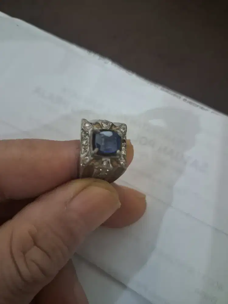 Murah cincin batu blue safir