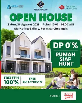 Rumah ready stock dp 0% dekat gerbang tol