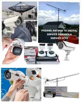 Ahli jasa pasang antena TV digital service parabola dan camera CCTV