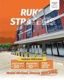 Ruko Kayana Green Hills Bogor-Dp 0%,Booking 10 Jt All In Free Biaya2