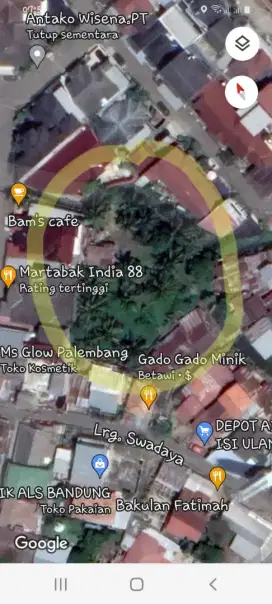 Tanah dijual shm luas 1100