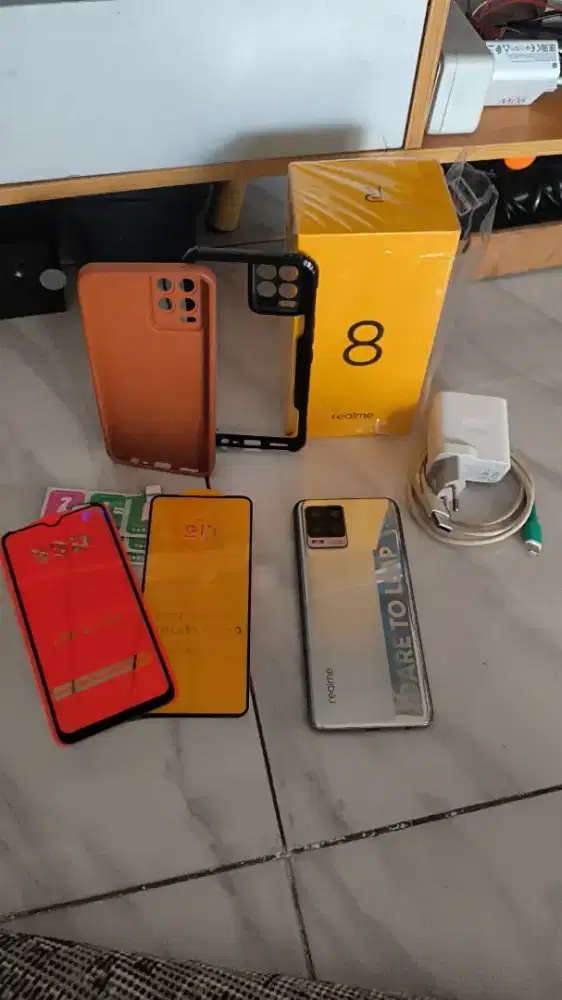 HP Realme 8 ram 8+8 /128 fulset NFC dan semua normal