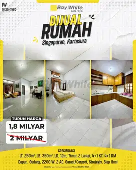 Rumah Luas 5KT di Singopuran, Kartasura Dekat Kampus UMS