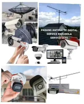 Ahli jasa pasang antena TV digital service parabola dan camera CCTV