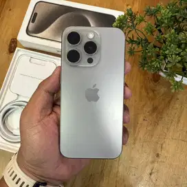 iPhone 15 pro 256GB Dual nano sim Natural titanium Pajak resmi