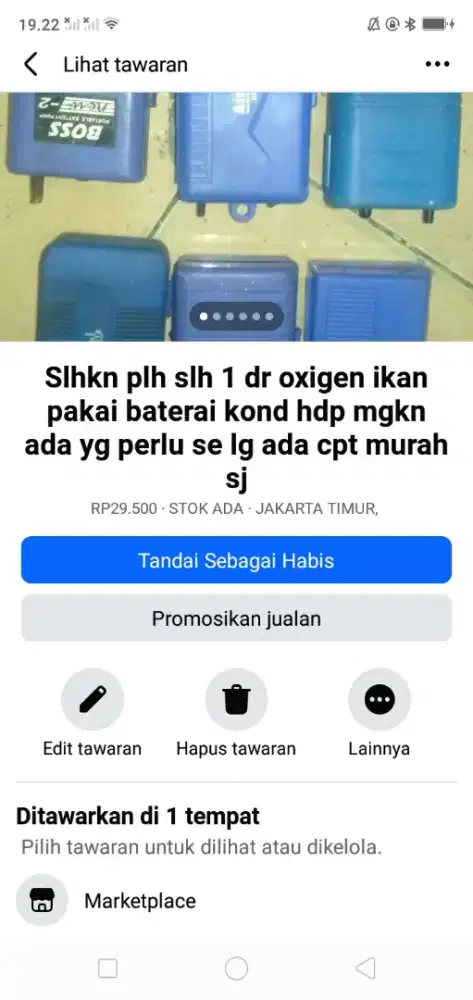 Slhkn plh slh 1 dr oxigen aquarium ikan pakai baterai kond hdp murah