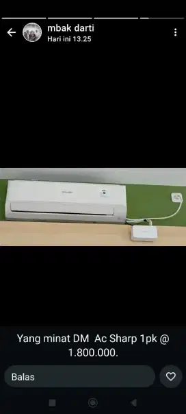 jual ac bekas 1 pk