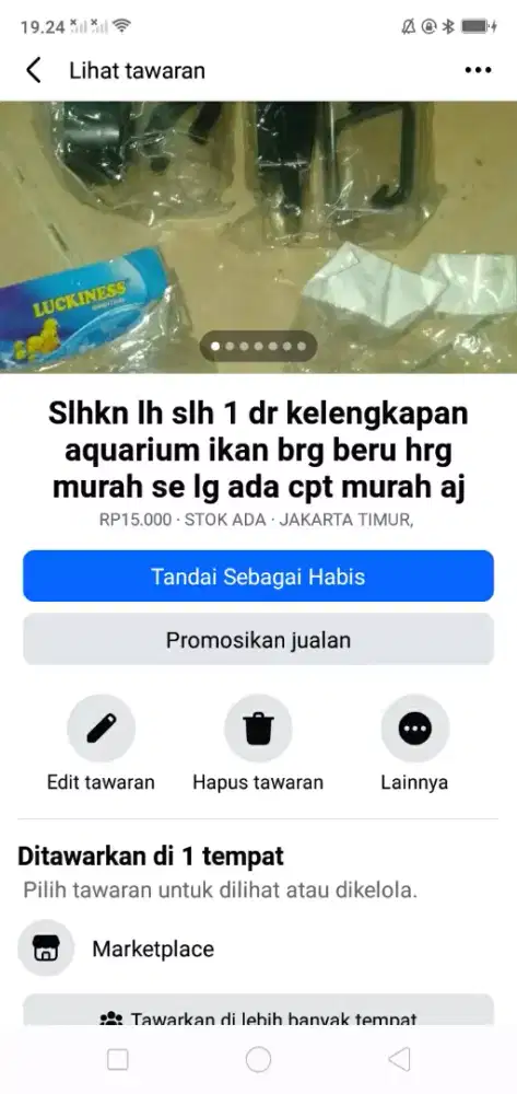 Slhkn plh slh 1 dr kelengkapan aquarium ikan brg baru hrg murah cptdpt