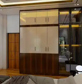 interior desain kitchen set kamar set wardrobe lemari backdrop tv