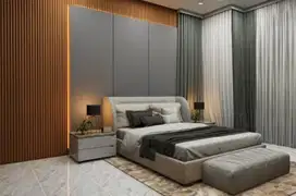 interior desain kitchen set kamar set wardrobe lemari backdrop tv