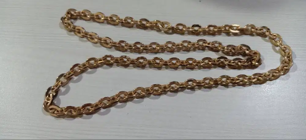 Kalung titanium rose gold tebal berat keren mewah cuma 140rb stock 1bh