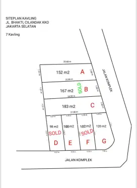 Tanah Kavling Murah Strategis Dekat Transmart Cilandak Jakarta Selatan