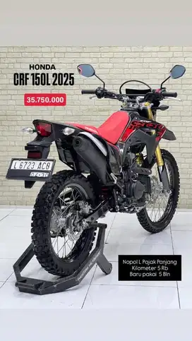 KM 5rb perak‼️ Honda CRF 150L 2025 Unit Grade A - Zaky Mustika