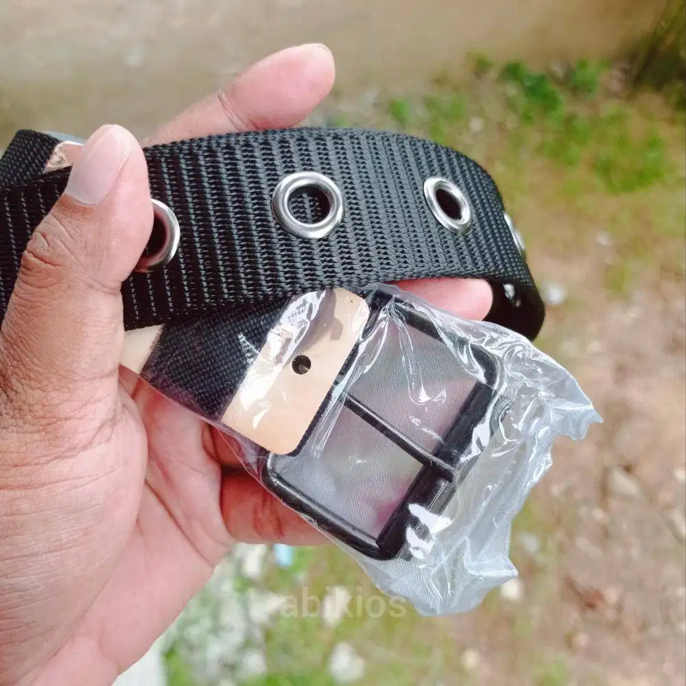 Tali pinggang tusu nylon kuat pria remaja atau dewasa ges3 hitam full