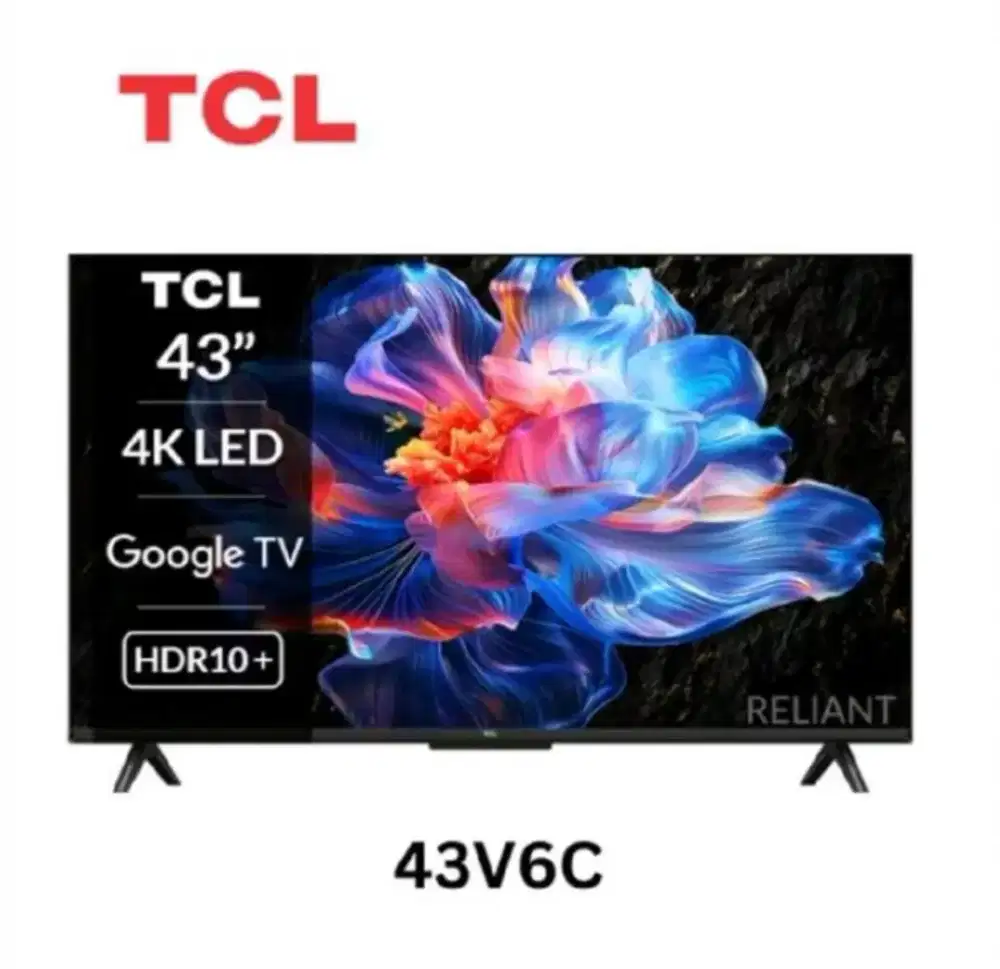 GOOGLE TV 43 INCI TCL ULTRA HD 4K GARANSI RESMI 3 TAHUN