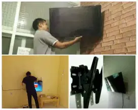 Braket +pasang atau pasang saja jika sudah ada bracket breket led tv
