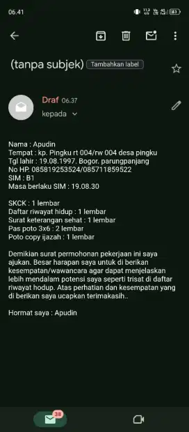 Mencari pekerjaan driver