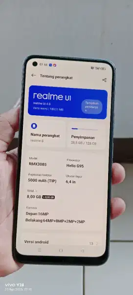 Realme 8. Hp cas.  Biasa 8+8/128 resmi lcet2 pmkyan ja
