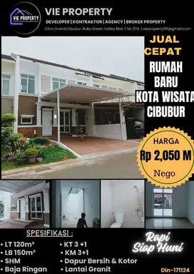 rumah siap. huni di kotawisata harga termurah promo qkir tahun