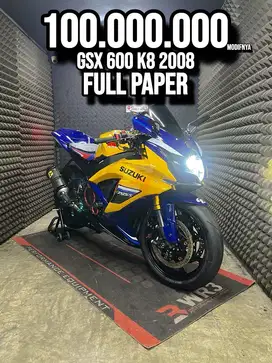 SUZUKI GSX 600 2008 K8 MODIF HEDON 100 JUTAAN LOW KM PAJAK ON RAWATAN