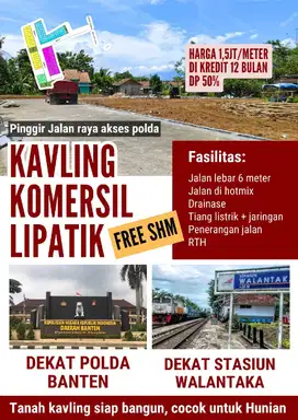 Tanah Kavling dekat Polda Banten dan Stasiun Walantaka ( Serang )